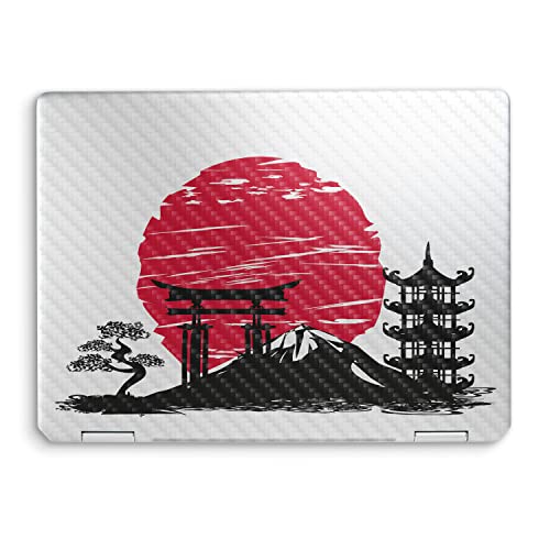 Image of MightySkins Carbon Fiber Skin Compatible with HP Spectre x360 14 inch (2022) Full Wrap Kit - Japanese Style | Protective Durable Textured Carbon Fiber Finish | Easy to Apply | Made in The USA