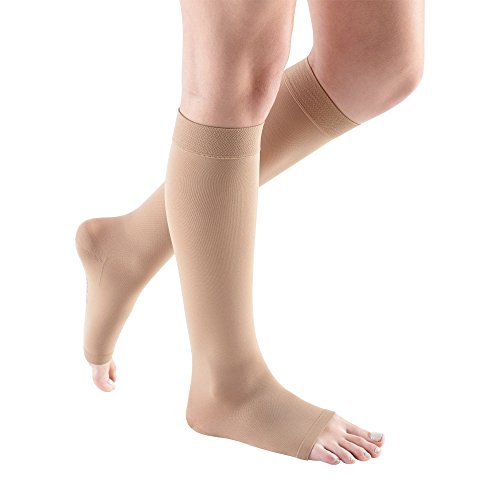 Mediven Womens Comfort Knee High 15-20 mmHg Open Toe Compression Stockings | Open toe graduated knee high stockings for women with soft comfort fit opaque style and everyday support. product thumbnail 3