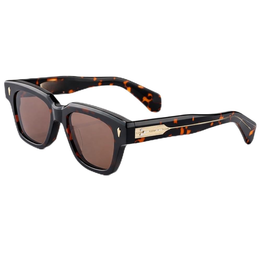 Gafas de acetato gruesas negras para hombre, estilo clásico, protección UV400 para exteriores.
