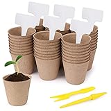 ☘ 【Material biodegradable】 La taza de vivero de pulpa Idefair utiliza protección ambiental 100% natural y papel de desecho biodegradable, papel reciclado y pulpa de paja (como paja, caña, bagazo, etc.). El material degradable es fácil de absorber agua, es ecológico y no contamina el medio ambiente.
