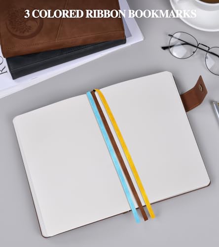 Blank-Journal-Notebook-A5-Hardcover-Leather-Sketchbook-with-200-Pages-Thick-Blank-Paper-for-Men-Women-Unlined-Drawing-Writing-Journal-59-x-84-Plain-Notebook-dark-brown