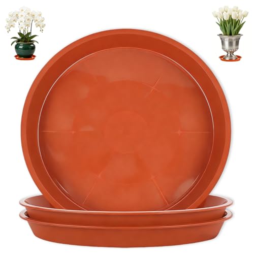 eupdd 12 Pièces Soucoupe Pot Fleur 30 cm: Soucoupe Pot Fleur, pour l'intérieur et l'extérieur, Coupelle Pot de Fleur Rouge, Soucoupes pour Pots de Fleurs