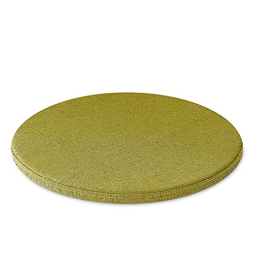 Coussin de chaise rond de qualité supérieure, mousse à mémoire jaune vert - 2