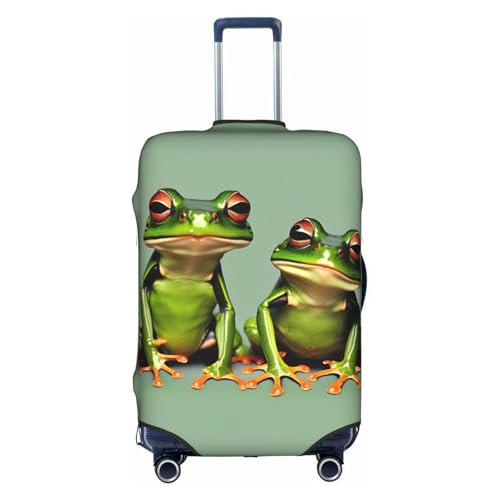 Housse de bagage motif grenouilles vertes pour égayer vos vacances en grande valise