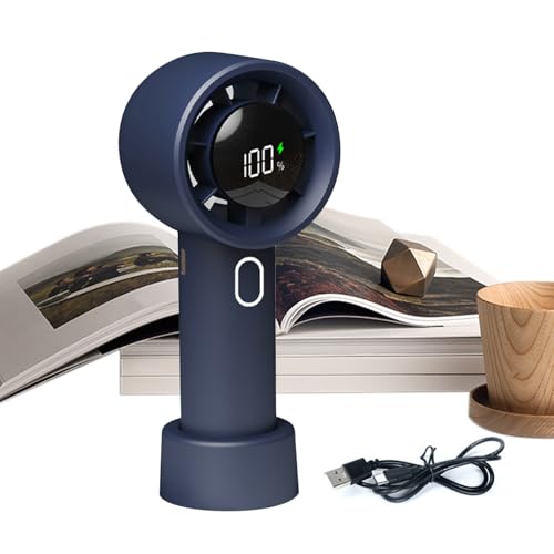 Fan portátiles – Ventilador portátil portátil, ventilador portátil | Pequeño ventilador portátil, ventilador portátil de refrigeración personal, radiador de aire con pantalla digital, Ga
