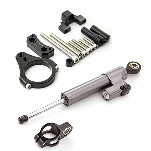 Convient pour trottinette Kugoo G-booster - Amortisseur de direction CNC pour moto - Stabilisateur d'amortisseur de direction - Kit de support de montage à...