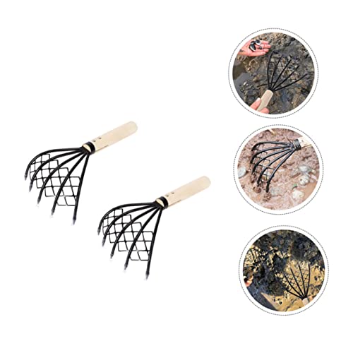 HANABASS 2 Peças Em Garra Ancinhos De Lagosta Ferramentas De Escavadeira De Rebento Plano Lidar Dent