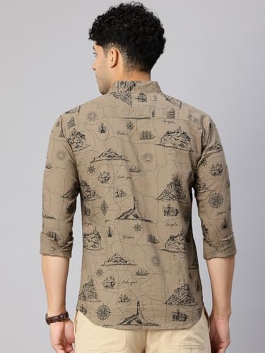 Image of Majestic Man Men's Stylish Unique Print Casual Shirt - Pure Cotton| Full Sleeve | Trendy & Comfortable