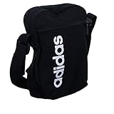 adidas Unisex Linear Core Umhängetasche, Black/Black/White, 16 x 22 x 4 cm