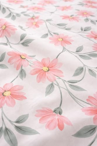 Image of DECORUM Cloud Cotton Double Bedsheet Floral Print with 2 Pillow Covers | 244 TC | Ultra Soft Feel | Premium Comfort | Breathable & Skin Friendly | for Bedroom (90 x 90 Inches)