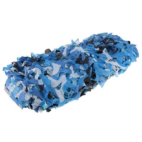 Filet de camouflage de chasse bleu contre le soleil 7x7m