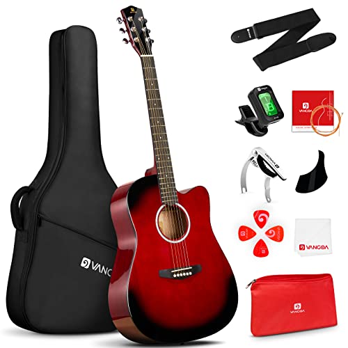 Vangoa Guitare Acoustique 4/4 Guitare Folk Country Pan coupé 41 Pouces pour Adulte Débutants Intermédiaire avec Guitare… - Les Beatles, Paul McCartney, John Lennon, RIngo Starr, George Harrison Vangoa Guitare Acoustique 4/4 Guitare Folk Country Pan coupé 41 Pouces pour Adulte Débutants Intermédiaire avec Guitare…