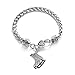 Ice Skates Clear Crystal Silver Chain Bracelet Jewelry Figure Skating Hockey