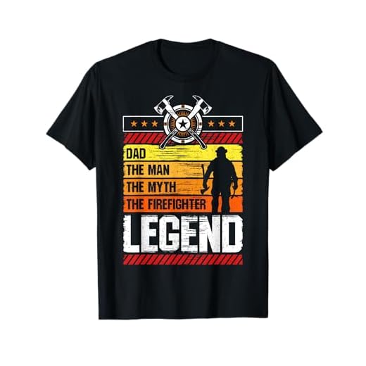 Dad The Man The Myth The Firefigher Legend Vintage Fireman Tシャツ