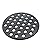 KAMaster Cast Iron Fire Grate for Big Green Egg 9" Charcoal Fire Grate Fit for Large BGE Grill Round Charcoal Grate Grid High Heat Plate BBQ Bottom Parts Replacement Accessories