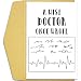 Qiliji Doctor Graduation Card, Funny New Doctors Card, Grad Cards for Medical Students, Doctors Handwriting Cards, A Wise Doctor Once Wrote