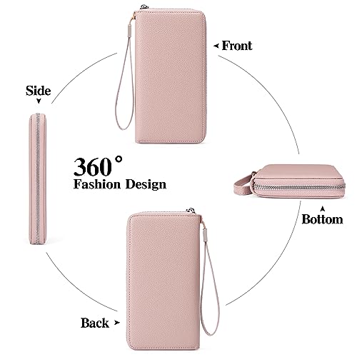 GAEKEAO Damen Geldbörse, große Kapazität Leder Damen Geldbörsen Reißverschluss Kupplung mit RFID-Blockierung und Mehreren – Bild 6