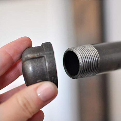 3/4" Pipe Fitting Cap, Home Tzh 10 Pack Gray Malleable Iron Cast 3/4" Pipe Caps For Steam-Punk Vintage Shelf Bracket Diy Plumbing Pipe Decor Furniture(10, 3/4") #TOP2