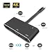 Produktbild Inpher USB C zu HDMI VGA Adapter 5 in 1 USB 3.1 Typ C mit 1080P HDMI PD VGA 4K Ladekabel 3,5 mm Audio USB 3.0 für Macbook Air Chromebook Samsung Galaxy Matebook mit USB-C-Anschluss Computer