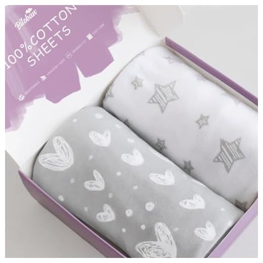 Bassinet Sheets Fit for Halo, Dream on Me, Ingenuity, Fisher Price, Delta, Graco and Other Oval Bassinet Mattress, 2 Pack, 100% Fitted Jersey Knit Cotton Sheets, Grey Print for Baby