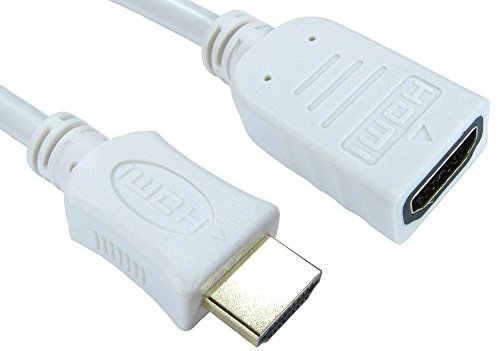 Pro Signal 3m HDMI Extension Cable – Male to Female High Speed 4K HDMI Lead with Ethernet, ARC & 3D Support – White – 99HDHS-403WHT