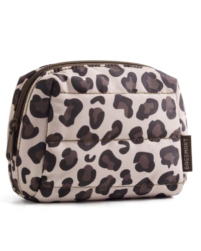Image of BAGSMART Small Makeup Bag, Mini Zipper Cosmetic Pouch for Purse | For Purse, Toiletry Pouch, Puffy Padded Mini Cosmetics Bag, Compact Travel Essentials, Cute Make Up Pouch