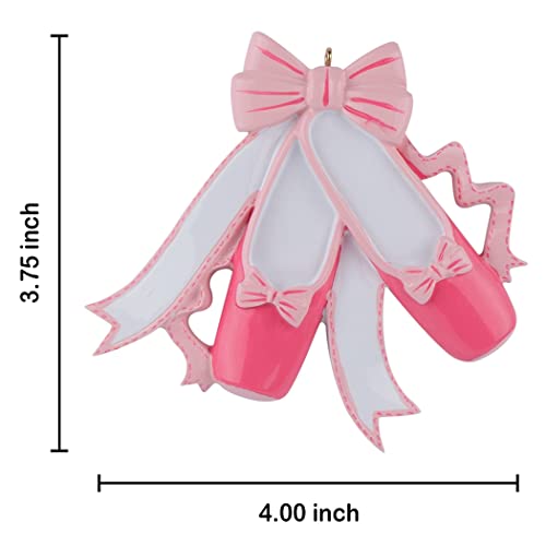 Personalized Pink Ballet Shoe Ornament - Ballerina Christmas Tree Ornament - Unique Christmas Keepsake Gift For Ballerinas Dancers #TOP2