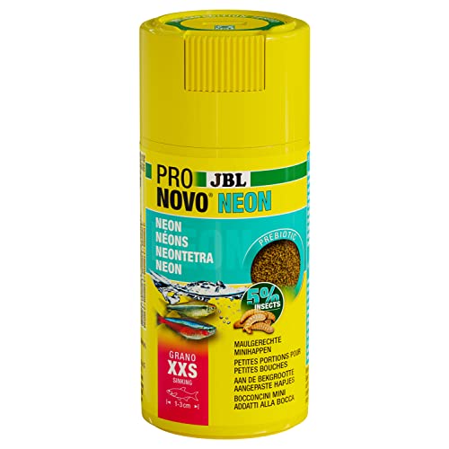 JBL PRONOVO NEON Grano, Fischfutter-Granulat, Klickdosierer, Größe XXS,100 ml