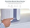 MIKO, purificateur d'air HEPA couvrant jusqu'à 86 m2, 3 vitesses de ventilateur, minuterie intégrée, CADR de 150, mode veille - Le filtre True HEPA H13 élimine 99,97% de la fumée et du pollen