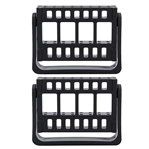 2 x porte-forets à ongles - 16 trous pour forets à ongles, supports d'affichage, boîte de rangement pour tête de meulage des ongles(noir)