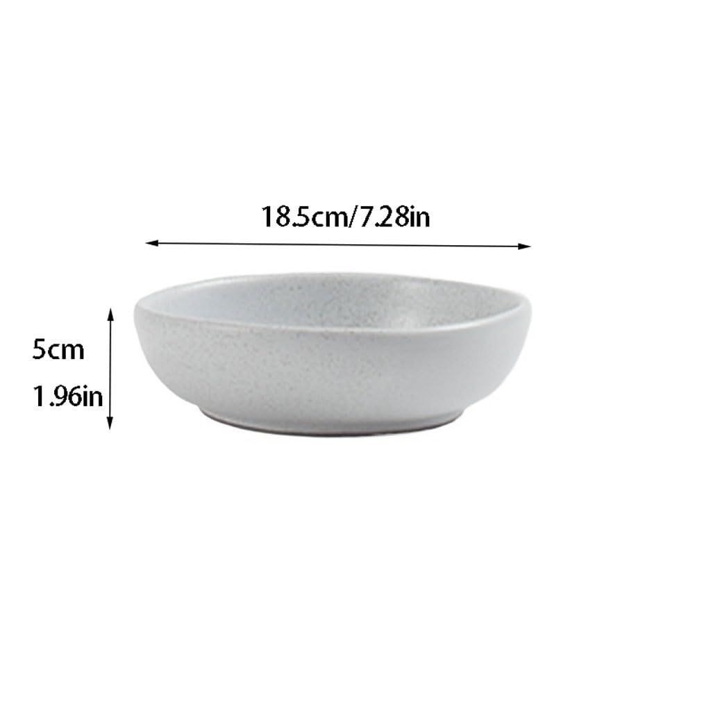 Salaterka miska na sałatkę owocową ceramiczna płatki jogurt miska deserowa miska na zupę salaterka miska do serwowania (B, 18,5 x 5)