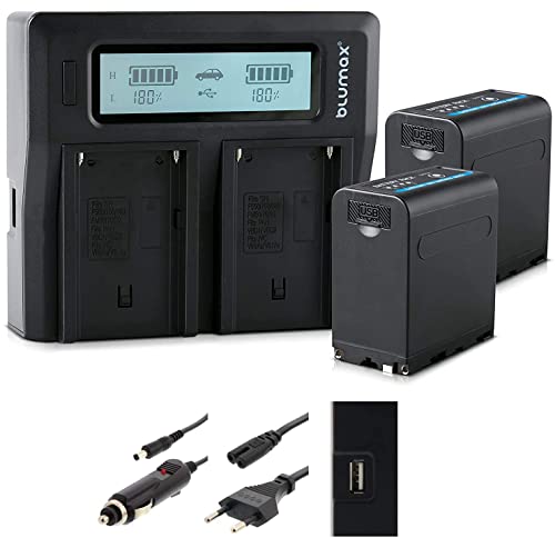 Batteries NP-F970 Blumax 7850mAh fonction powerbank USB 5V