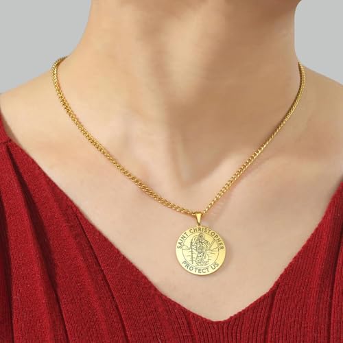 Collier médaille Saint Christophe finitions soignées True In You - 3