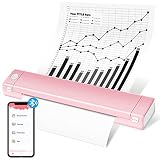 Odaro M08F Portable Wireless Letter Printer for Travel, Bluetooth Thermal Inkless Small Printer, Sup