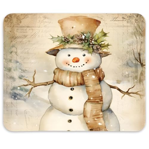 QIYUHOY Snowman Christmas Mouse Pad, 9.5x7.9 Inch