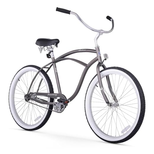 Firmstrong Urban Man Beach Cruiser Bike, Mens Bicycle 26-Inch, 1-Speed, Matte Grey