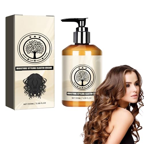 Crema de Peinado, Crema Activador de Rizos, Rizos Definidos sin Encrespamiento, Hidrata, Define y Previene el Encrespamiento, para Cabellos Apagados y sin Brillo