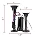 12V 600DB Car Air Horn, Super Loud Air Horn for Truck, Dual Electric Air Horns Kit for Vehicles- With Compressor, Applicable for Cars, SUVs, Motorcycles, Tractors (Black)