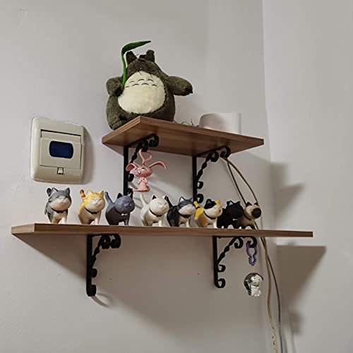 Support d'étagère en Forme de L avec vis équerre métallique renforcée 4 pièces
