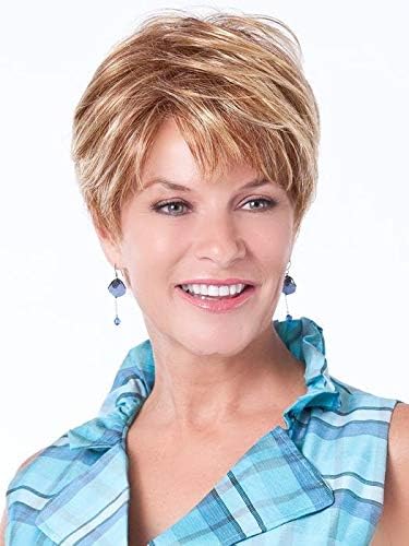 Prestigious Avg Cap Wig Color Red Blonde - Tony Brattin's 5" Short Classic Boy Cut Tapered Edges Full Volume Straight Changelite Heat Friendly Synthetic Tapered Back Peluca Recta