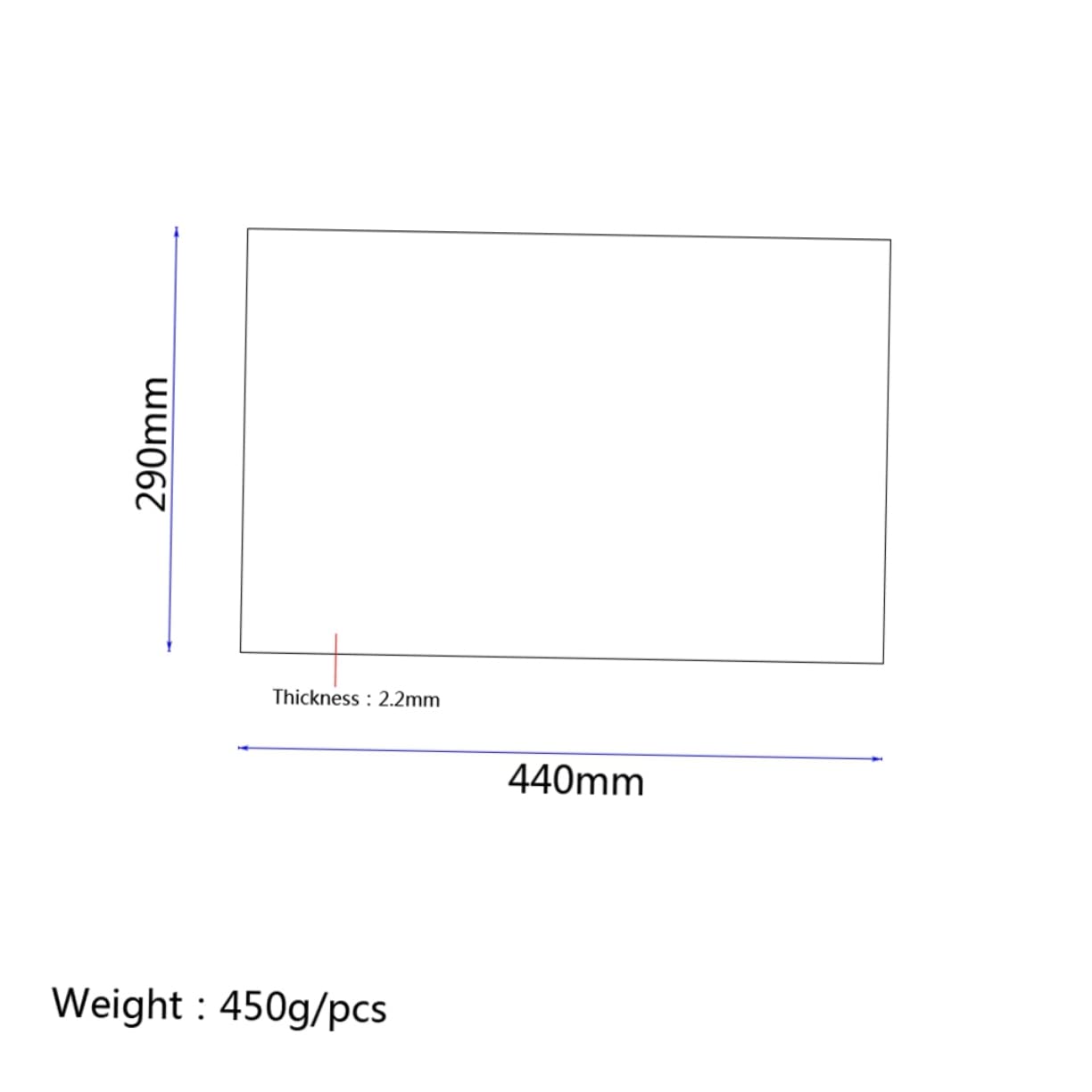 GALPADA Self Adhesive Acoustic Guitar Pickguard Sheet Ply Blank Material for DIY Guitar and Bass Mirror Surface Scratch Protection