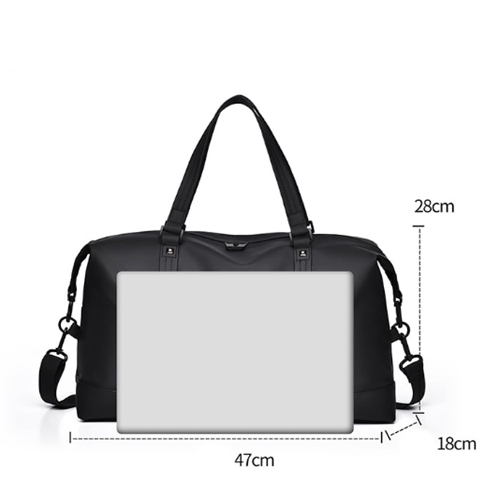 Borsone da Viaggio Borsa da viaggio d'affari, bagaglio a mano for viaggi brevi, borsa a tracolla, a for il tempo libero per Uomini Donne Palestra Sportiva(Grey)