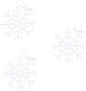 Abaodam Lâmpada De Decoração 3 Pçs Decoração Lâmpada Ao Ar Livre Lâmpada Do Floco De Neve Festa De Natal Lâmpada Do Floco De Neve LED Luz Do Floco De Neve Original Branco Luz Da Noite