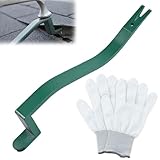 LEONTOOL Shingle Removal Tool, Heavy Duty Shingles Roofing Tools, 2 in 1 Shingle Nail Installer Nail Remover Pry Bar, Forged Carbon Steel, Professional Roof Repair Tools for Safe Shingles Replacement