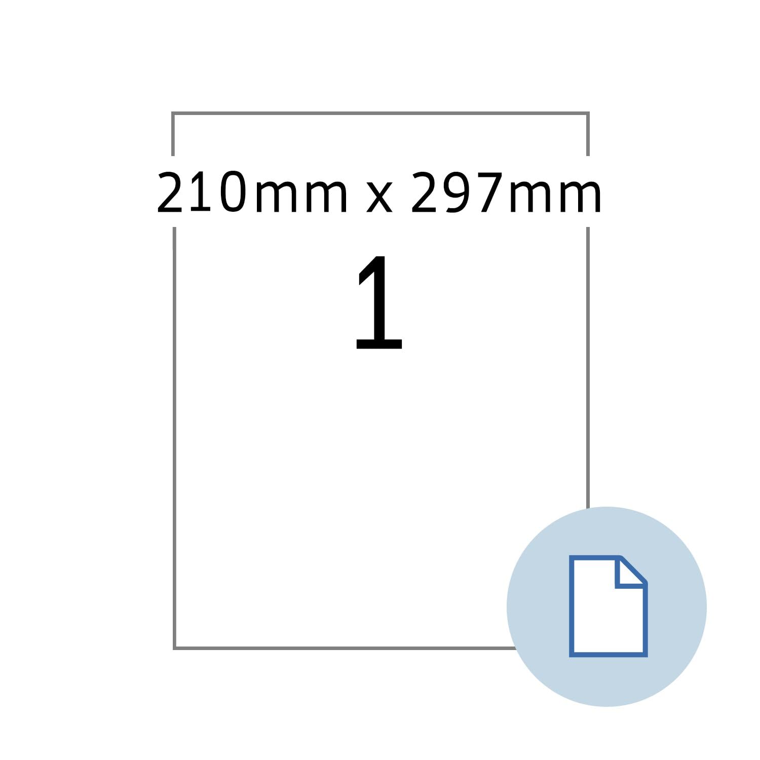 HERMA 8422 Uniwersalne etykiety, 500 arkuszy, 210 x 297 mm, 1 arkusz A4, 500 sztuk, samoprzylepne, nadają się do zadrukowania, matowe, nieprzezroczyste naklejki samoprzylepne, białe