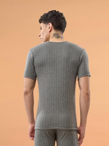 Image of Lux Inferno Men's Round Neck Thermal Vest | Half Sleeves | Regular Fit | Pack of 1