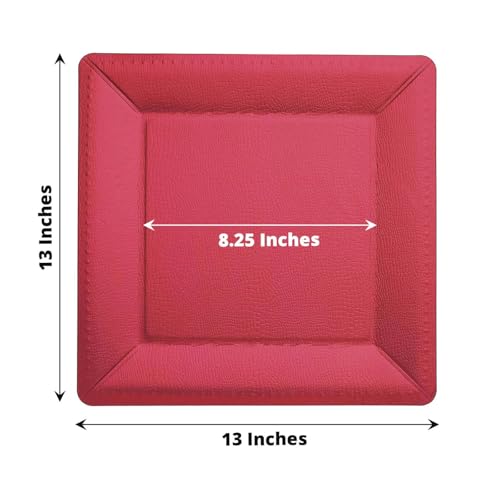 Platos cuadrados burgundy 13 pulg x 10 efavormart miniatura 3