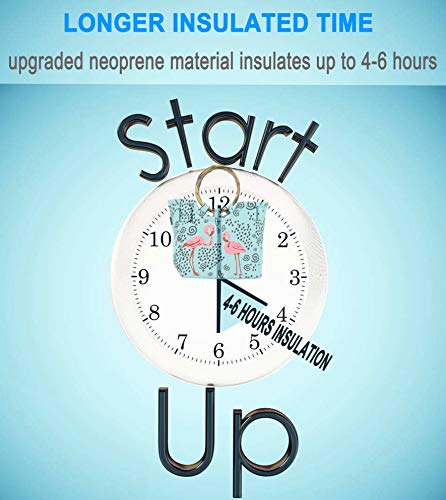 Lunch Bag Tote Bag By Qogir - Large Reusable Insulated Neoprene Lunch Bag With Inside Pocket (Flamingo) #TOP2