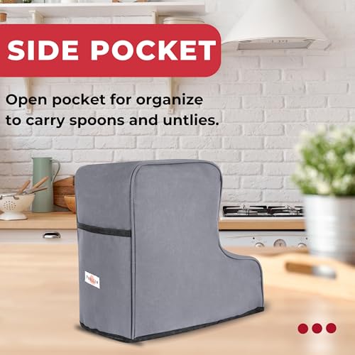 Image of L-Shaped Mixer Cover - Stylish and Durable Grey Case for Kitchen Mixers | Waterproof Dust Cover's