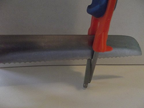 Kitchen Knife Sharpener, Made To Sharpen Blade Back To Original Edges. (White With Blue Anti-Slip Grip) #TOP1
